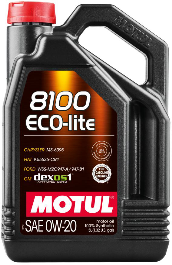 Олива моторна MOTUL 8100 Eco-lite SAE 0W20 (5 л) (108536)
